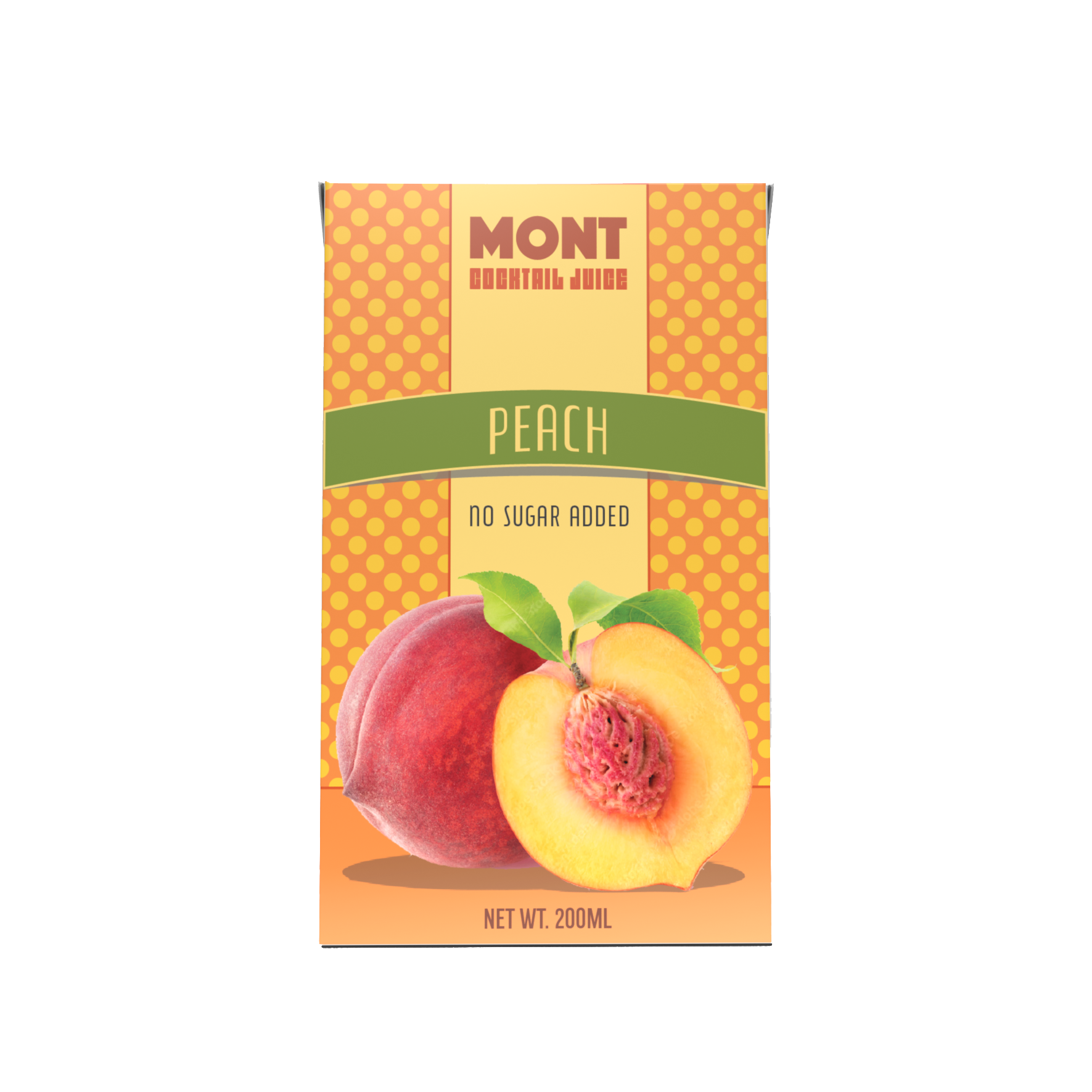 Packaging concept for peach cocktail juice