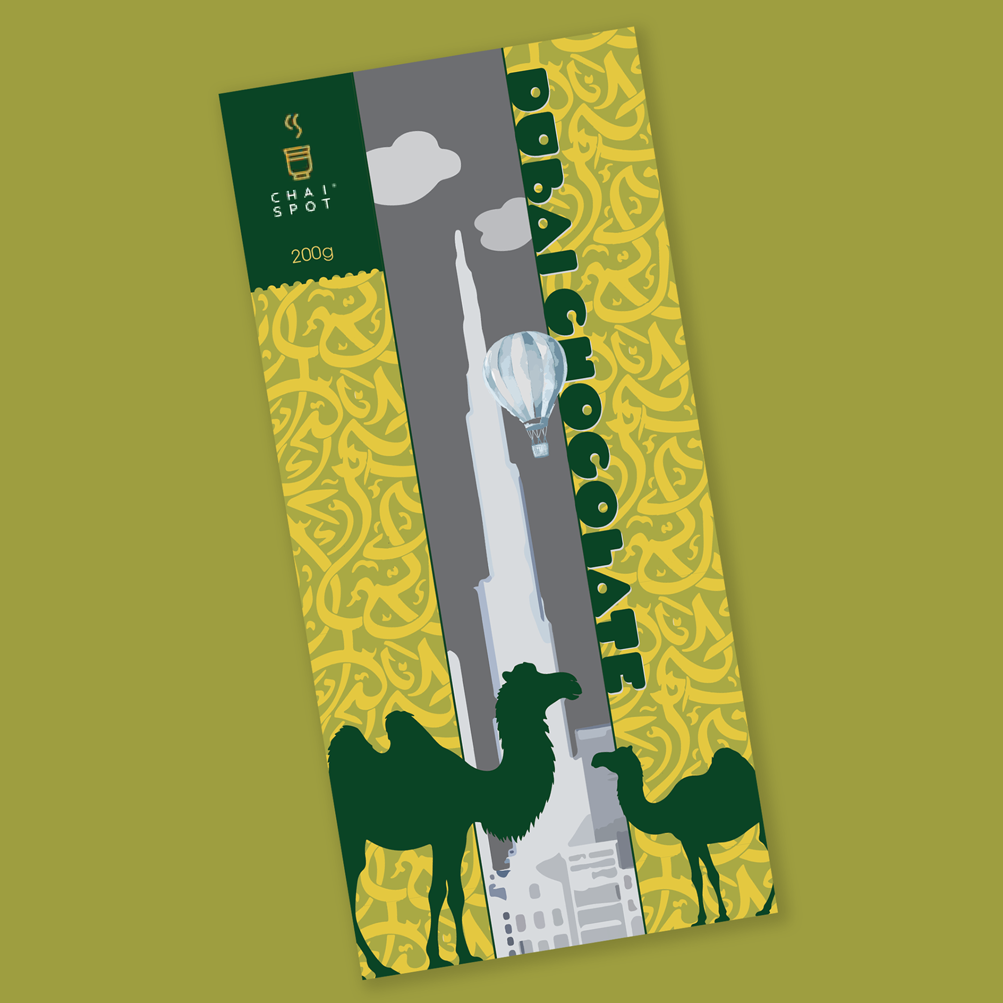 Wrapper concept for Dubai Chocolate bar