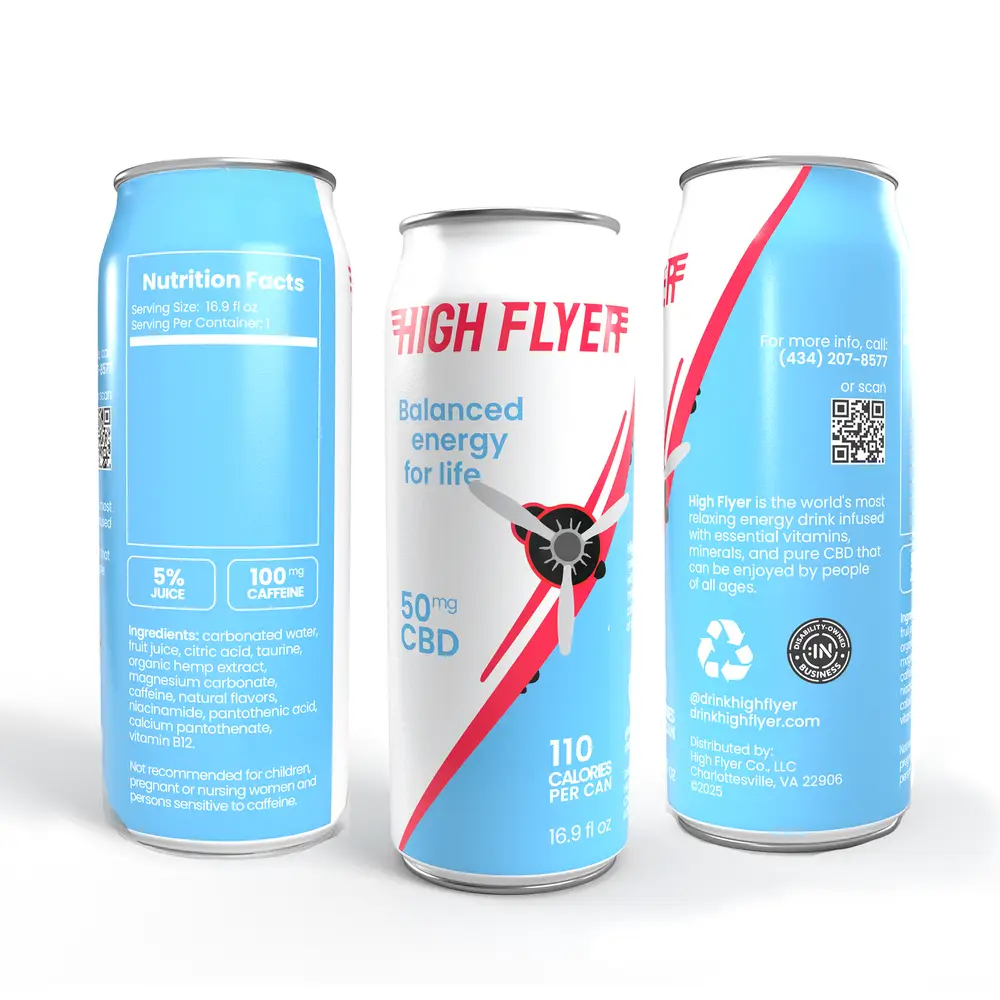 Label concept for energy drink
