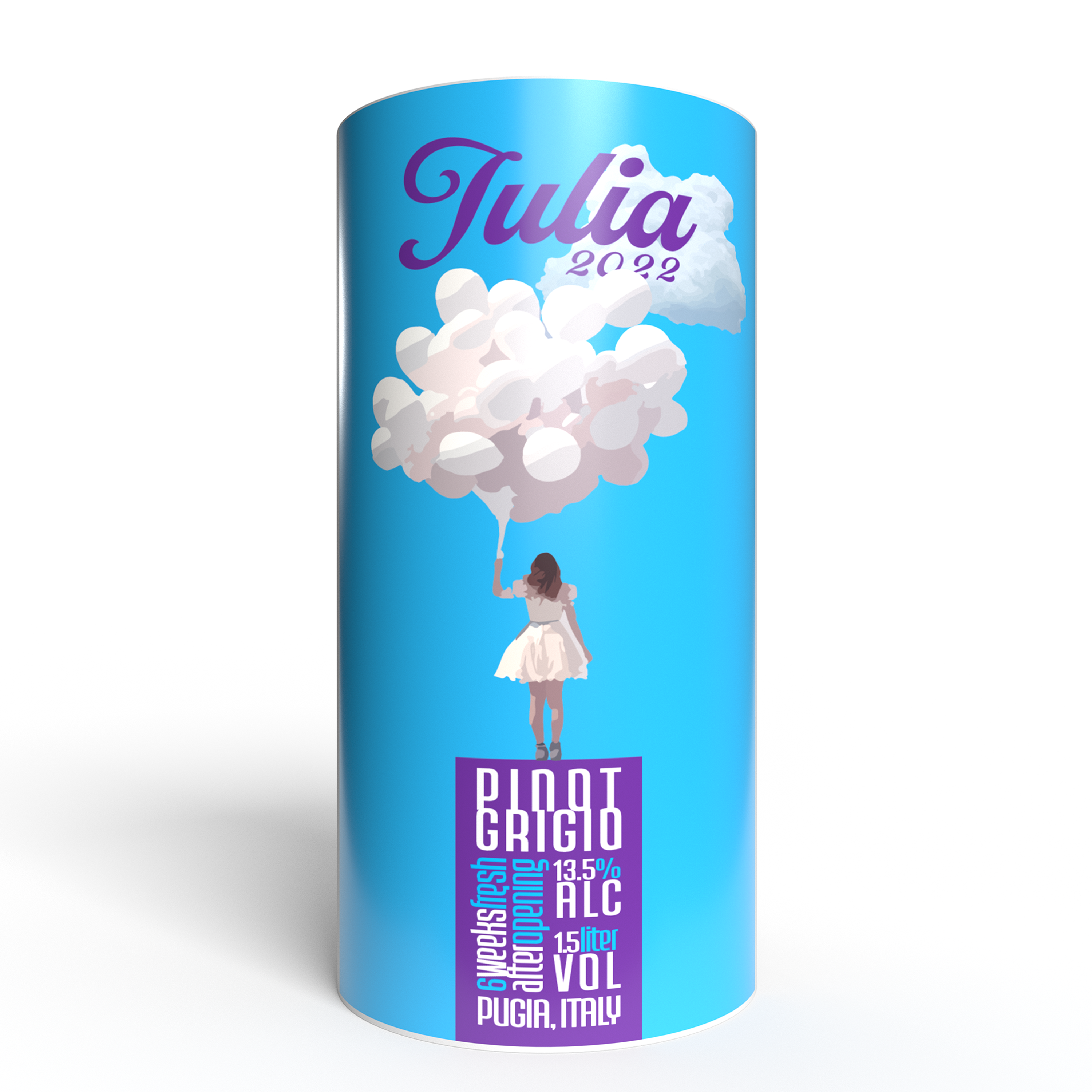 Label concept for wine tube