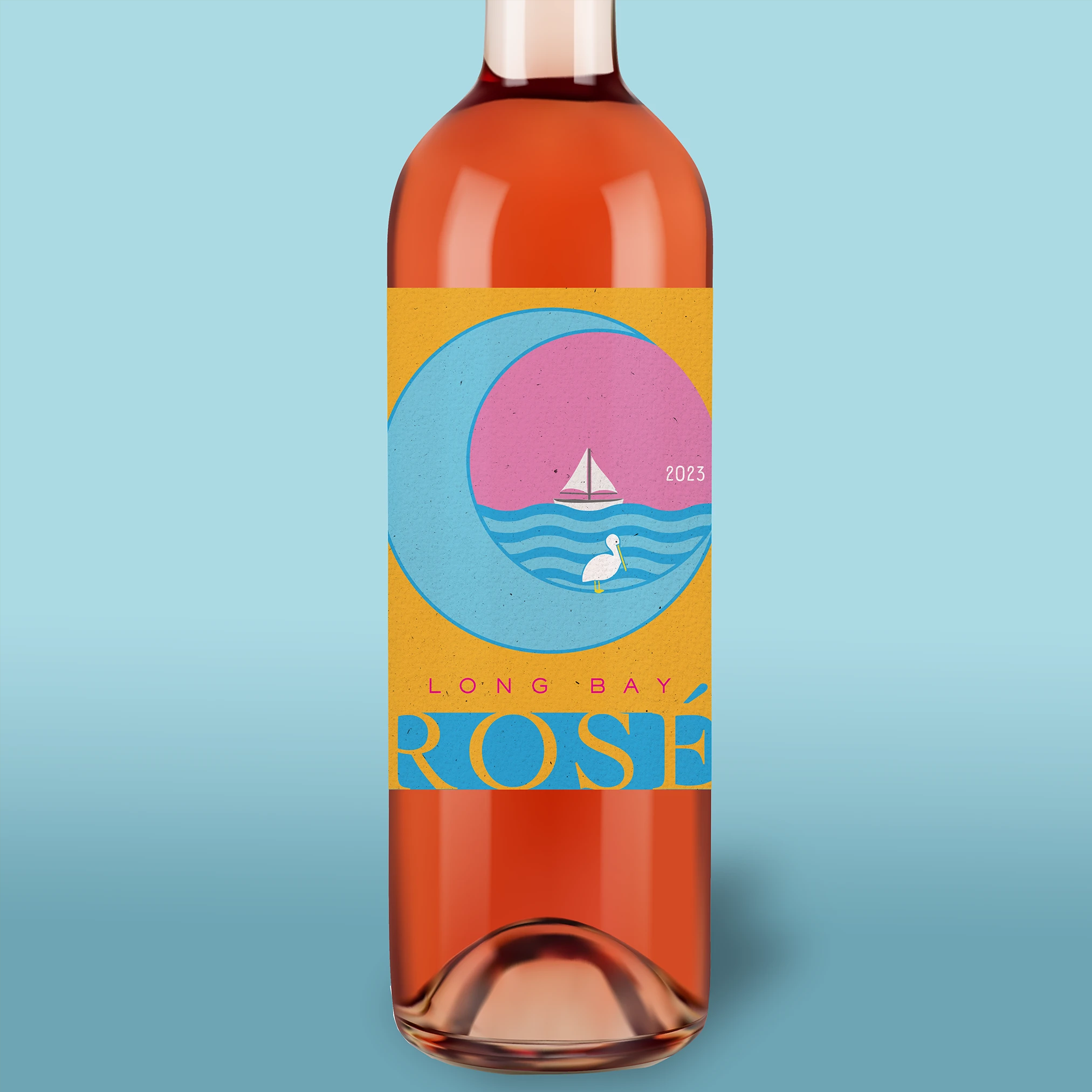 Label concept for wine bottle